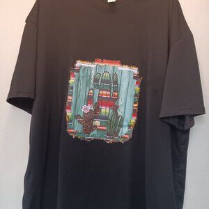 Women's Plus Size Soft & Stretchy Cactus Print T-Shirt 3X